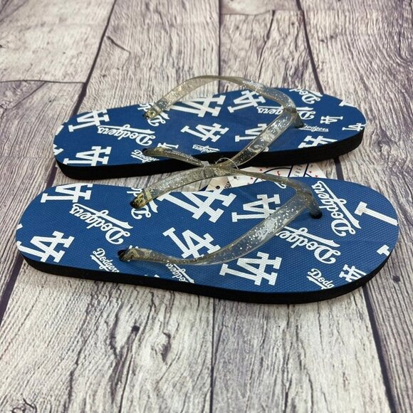 NEW MLB Los Angeles Dodgers Baseball‎ Women's Size 6 Flip Flops Thong Sandals - Picture 3 of 10